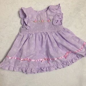 Youngland 6-9 Months light purple dress.